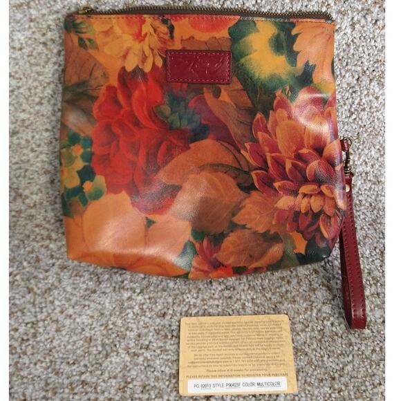 Patricia Nash Valerie Floral Leather Wristlet Clutch - Picture 1 of 15
